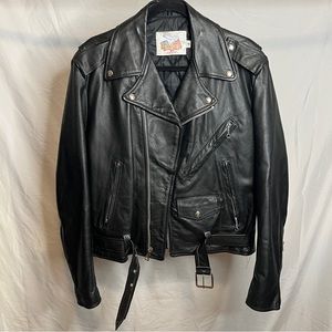 Rare Vintage 80s Excelled Classic Perfecto Leather Motorcycle Jacket